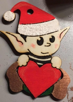 Unikat-Set: Ergänzungsset 20 niedliche Weihnachtselfe aus Holz zum Bemalen