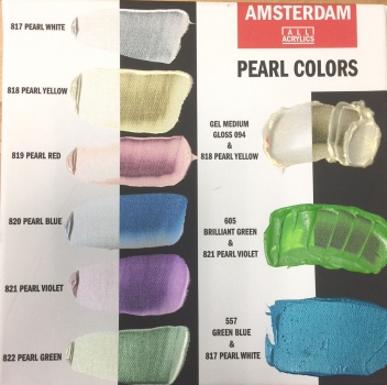 Acrylfarben mit Perlmutteffekt - Set Amsterdam