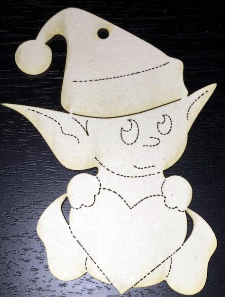 Unikat-Set: Ergänzungsset 20 niedliche Weihnachtselfe aus Holz zum Bemalen