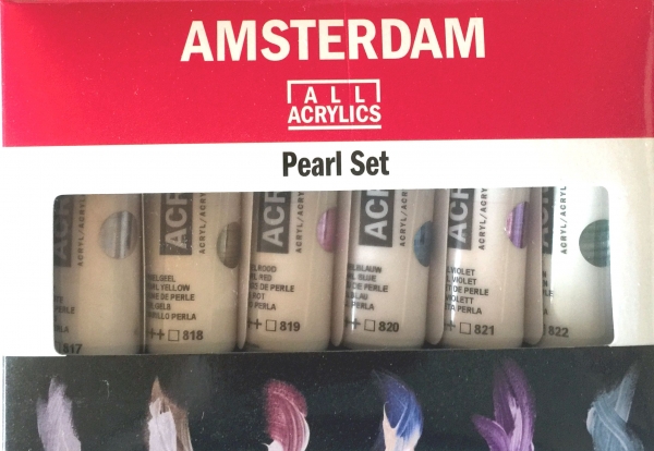 Acrylfarben mit Perlmutteffekt - Set Amsterdam