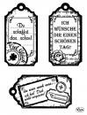 Silikonstempel Glückwunsch Tags