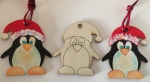 Unikat-Set: 10 niedliche Pinguine aus Holz zum Bemalen