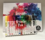 Aquarellset Ecoline Brush Pens mit Block