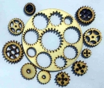 Steampunk Zahnräder und Schablone ø 10.5cm